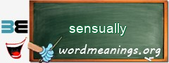 WordMeaning blackboard for sensually